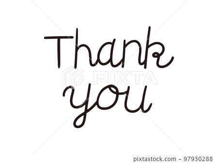 handwritten thank you message 97930288