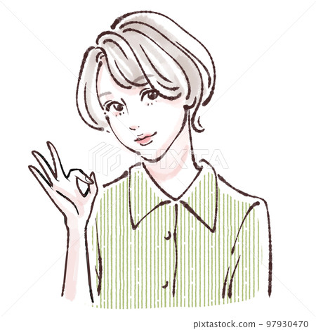 Female illustration material 97930470