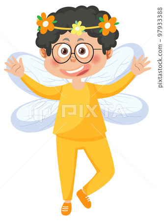 Cute fairy boy cartoon character 97933388