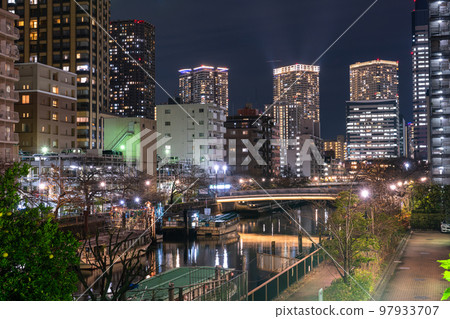 "Tokyo" Night view of Tokyo Tower Mansion / Tsukishima area 97933707