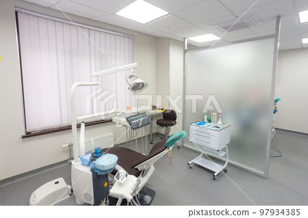 View at equipment in the modern dentist office. 97934385
