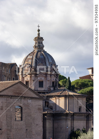 Old Historic Building in Downtown Rome, Italy. Old Historic Building in Downtown Rome, Italy. 97934998