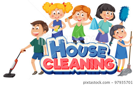 House Cleaning text banner 97935701