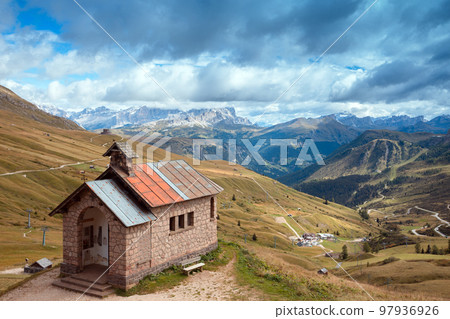 Little church on the Passo Pordoi 97936926