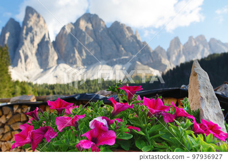 beautiful mountain view beautiful mountain view 97936927