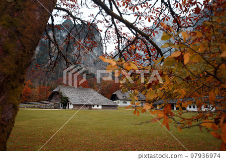 old wooden house in the mountains 97936974