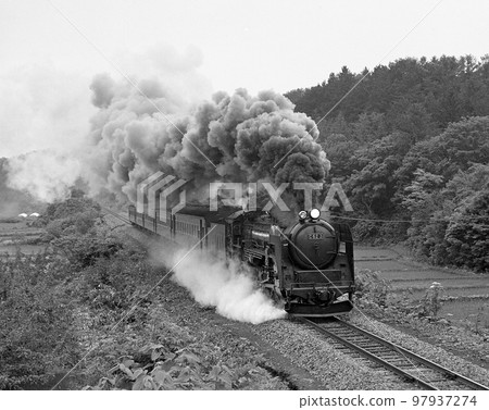 函館本線羅島站附近運行的C62客運列車 函館本線羅島站附近運行的C62客運列車 97937274