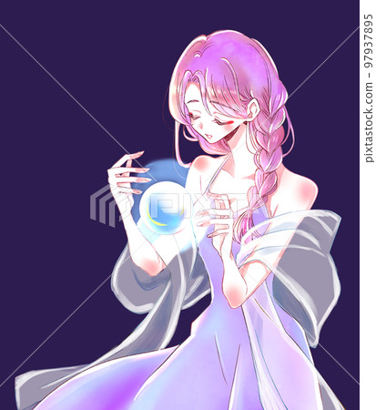 女算命水晶球形象 97937895