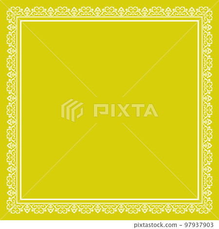 Decorative frame Elegant vector element for design in Eastern style, place for text. Floral yellow and white border. Lace illustration for invitations and greeting cards Decorative frame Elegant vector element for design in Eastern style, place for text. Floral yellow and white border. Lace illustration for invitations and greeting cards 97937903
