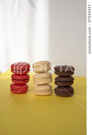 Colored french macaron .tasty macaroon Colored french macaron .tasty macaroon 97938447