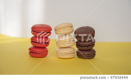 Colored french macaron .tasty macaroon 97938449