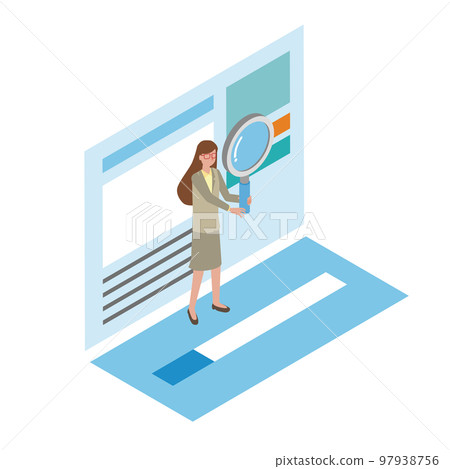 Image illustration of internet article search 97938756