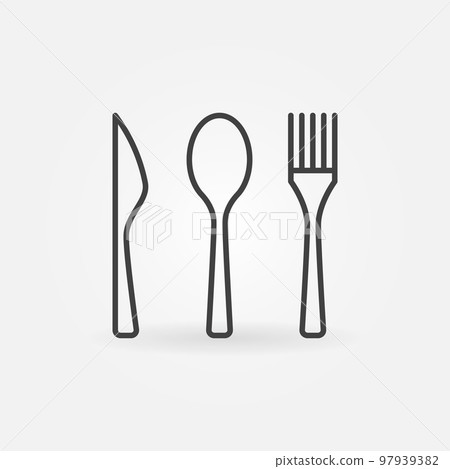 Knife, spoon and fork icon 97939382