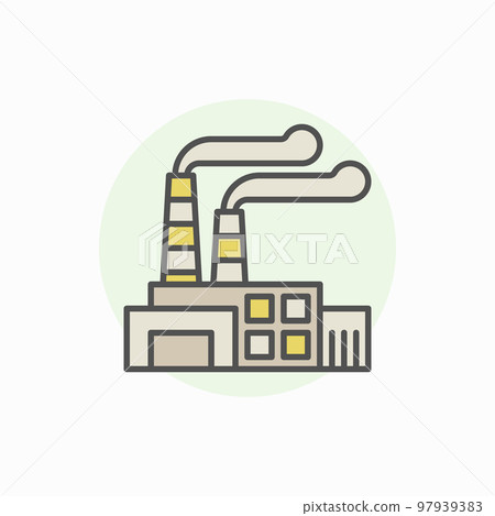 Industrial building colorful icon Industrial building colorful icon 97939383