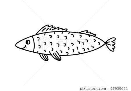 Cute fish isolated on white background Cute fish isolated on white background 97939651
