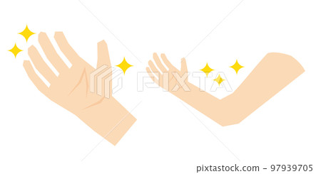 Illustration material of beautiful fingers and arms 97939705