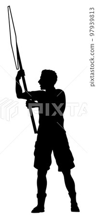 Protest Rally March Picket Sign Silhouette Person Protest Rally March Picket Sign Silhouette Person 97939813