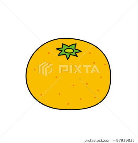 Simple and cute mandarin orange illustration... - Stock Illustration ...