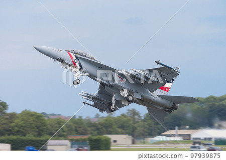 US Navy F/A-18F Super Hornet takeoff 97939875