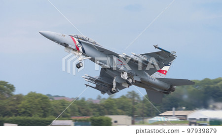 US Navy F/A-18F Super Hornet takeoff 97939879
