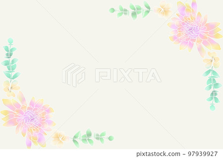 明亮柔和色彩的花卉框架 明亮柔和色彩的花卉框架 97939927