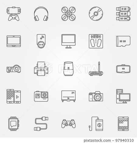 Gadgets icons set Gadgets icons set 97940310