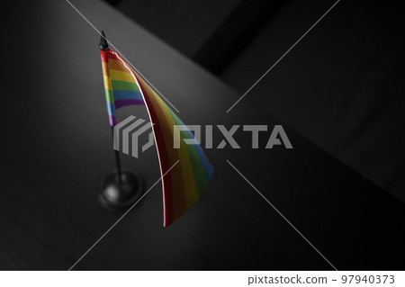 Small national flag of the lgbt on a black background Small national flag of the lgbt on a black background 97940373