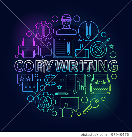 Copywriting round bright illustration Copywriting round bright illustration 97940476