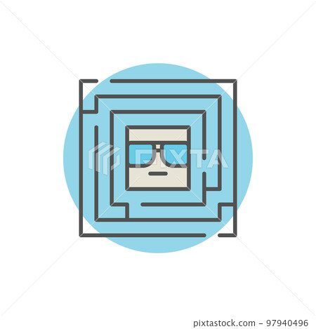 Colorful labyrinth with geek Colorful labyrinth with geek 97940496
