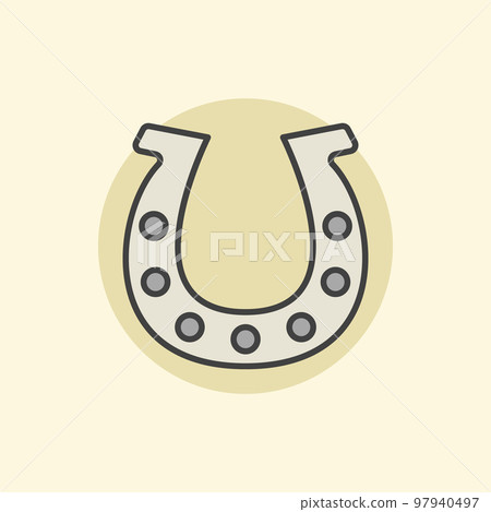 Colorful horseshoe icon Colorful horseshoe icon 97940497