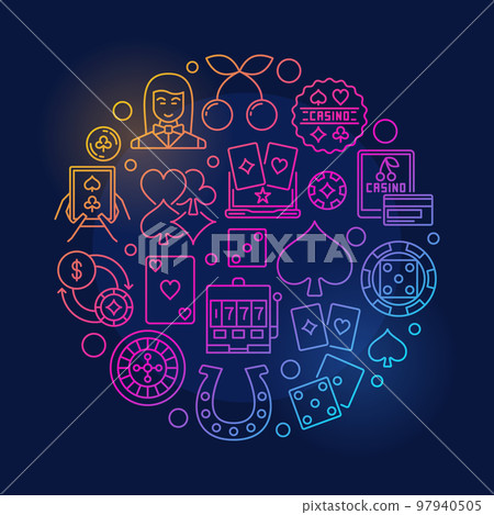 Colorful casino illustration Colorful casino illustration 97940505