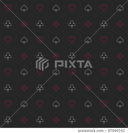 Black seamless gambling background Black seamless gambling background 97940541