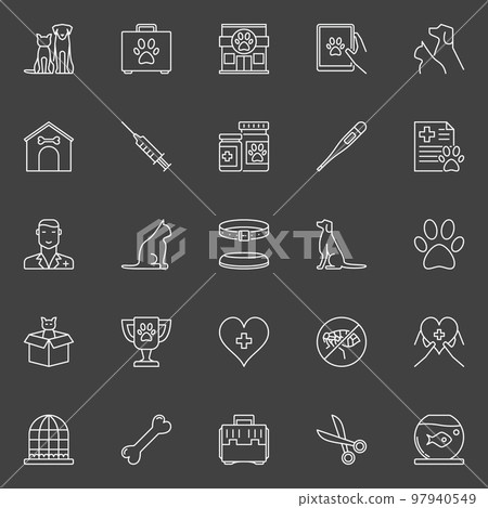 Veterinary clinic icons 97940549