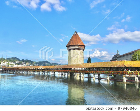 The capel bridge of Lucerne, Switzerland 97940840