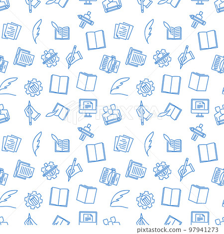 Writing seamless pattern. Vector illustration Writing seamless pattern. Vector illustration 97941273