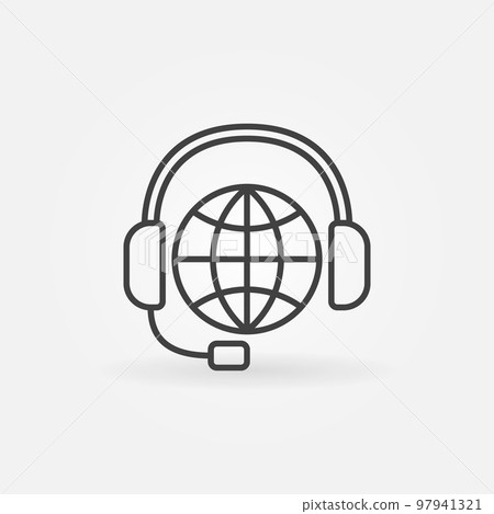 Global support line icon Global support line icon 97941321