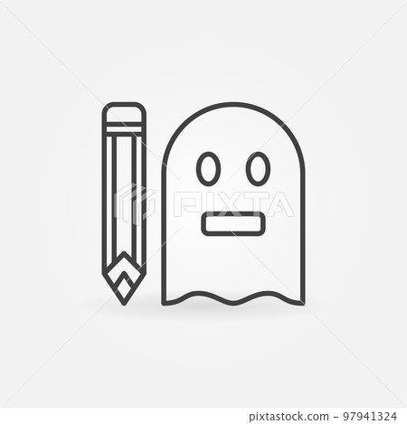 Ghostwriter outline concept icon Ghostwriter outline concept icon 97941324