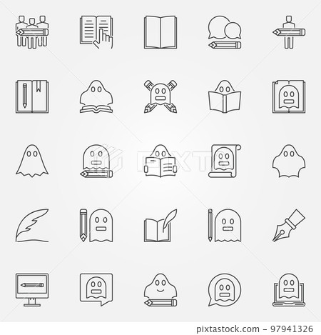 Ghostwriter icons set Ghostwriter icons set 97941326