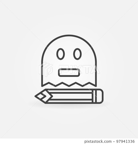 Ghost writing outline icon Ghost writing outline icon 97941336
