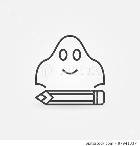 Ghost writing concept simple icon 97941337
