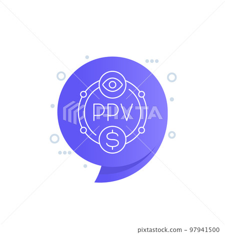ppv icon, pay per view, linear design ppv icon, pay per view, linear design 97941500