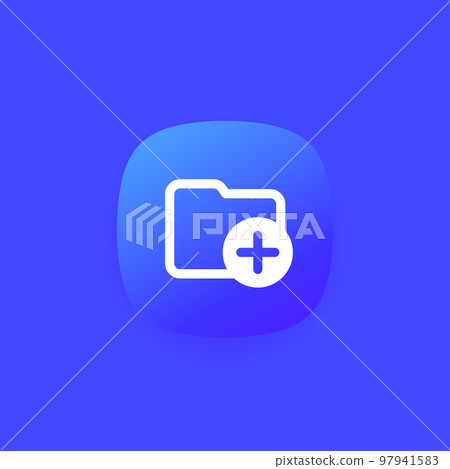 på en ferie Uregelmæssigheder eksekverbar create new folder icon for apps and web - Stock Illustration [97941583] -  PIXTA
