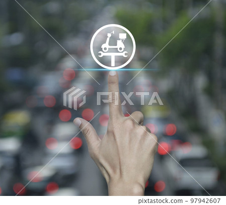 Business repair motorcycle service concept 97942607