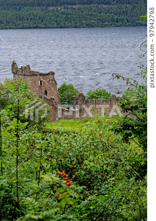 Ruins of Urquhart Castle - Loch Ness - Scotland 97942798