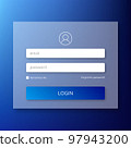 Blue login form page. 97943200
