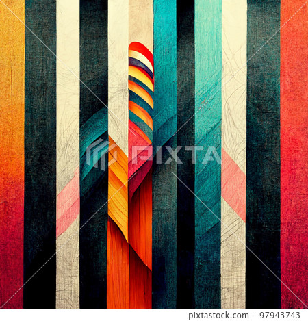 Artistic abstract artwork textures lines stripe pattern design 97943743