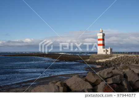 Lighthouse Gardur in Sudurnesjabaer, Iceland Lighthouse Gardur in Sudurnesjabaer, Iceland 97944077
