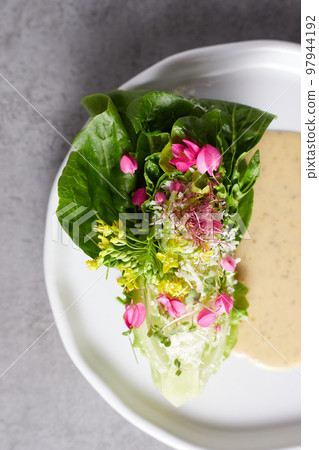 Beautiful and tasty food on a plate Beautiful and tasty food on a plate 97944192