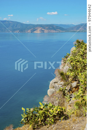 the Aegean sea, since Napflio, in Greece the Aegean sea, since Napflio, in Greece 97944642