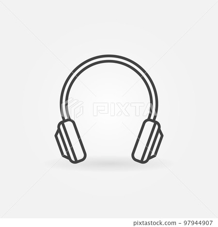 Headphone isolated vector modern icon in thin... - Stock Illustration ...
